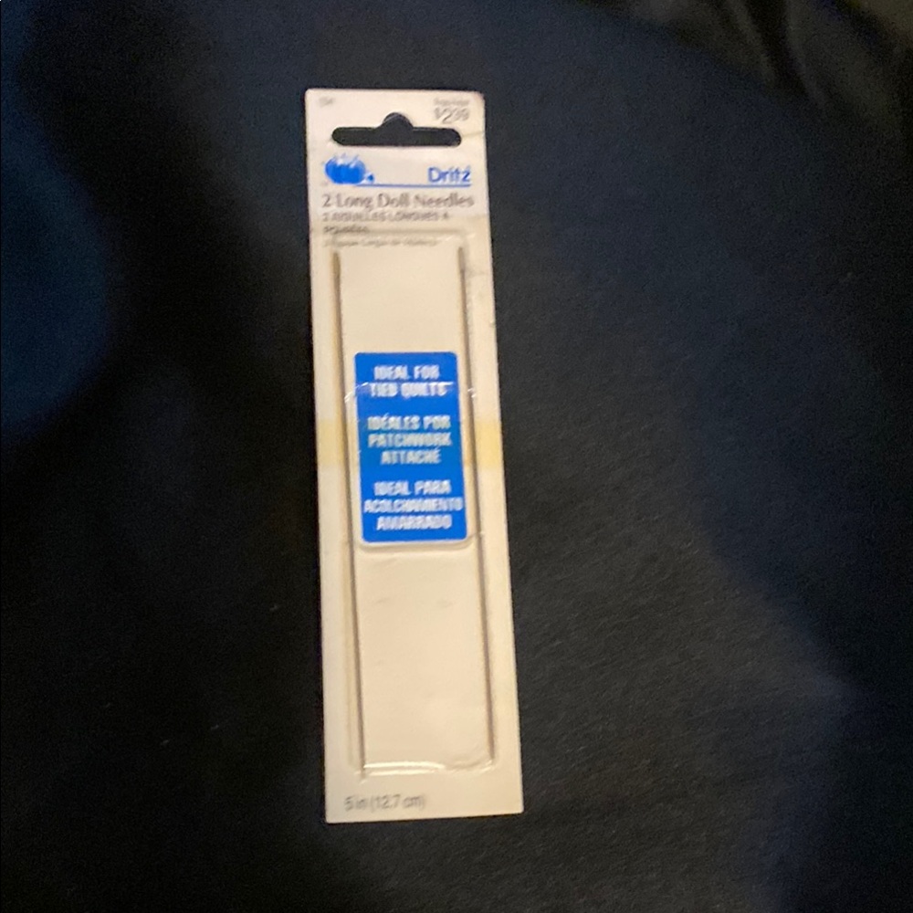 NEW Dritz pack of 2 Long Doll Needles 5” size #154